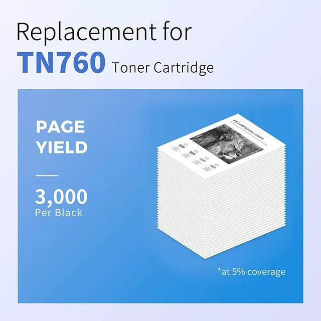 Alt view image 4 of 6 - myCartridge SUPRINT Compatible Toner Cartridge Replacement for Brother TN760 TN-760 TN730 for HL-L2350DW HL-L2370DW HL-L2395DW DCP-L2550DW MFC-L2750DW HL-L2370DW MFC-L2750DW Printer (Black, 4-Pack)