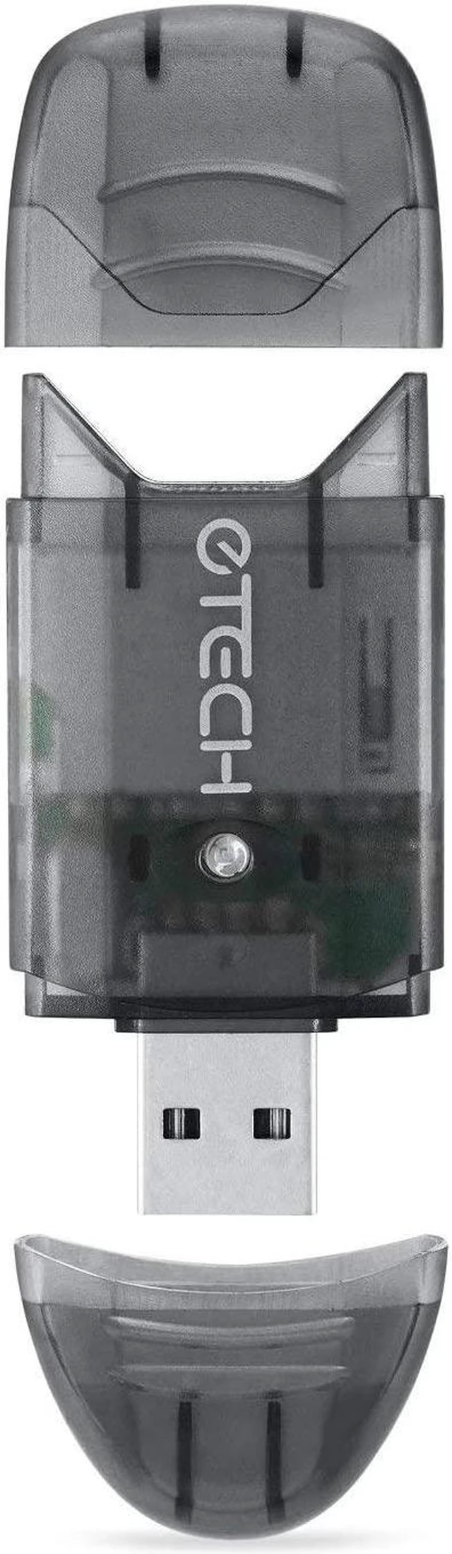 Main image of eTECH Collection USB 2.0 SD/SDHC/SDXC Memory Card Reader/Writer - Support SanDisk 256GB 128GB 64GB 32GB 16GB SDXC Ultra Extreme SDHC (Card Reader ONLY No Memory Cards) (Black 1 Pack)