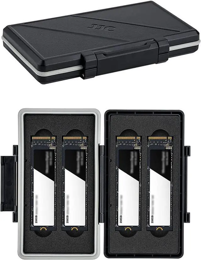 Main image of 4 Slot M.2 2280 Case M.2 SSD Holder Storage M.2 Drive Storage M.2 2280 SSD Card Case Water-Resistant and Shockproof