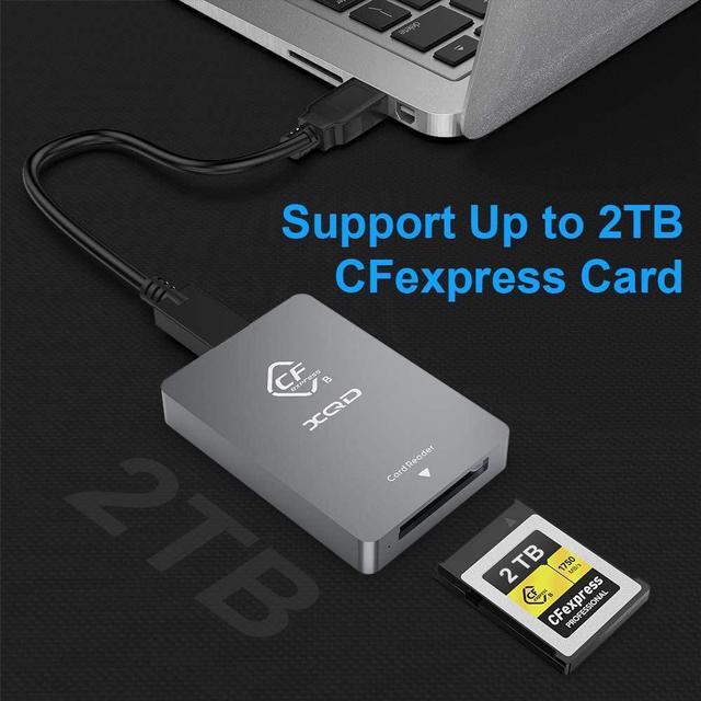 Alt view image 6 of 7 - CFexpress Card Reader XQD Card Reader USB 3.1 Gen 2 10Gbps CFexpress Reader Portable Aluminum CFexpress Type B Memory Card Reader Adapter for CFexpress Type B XQD Card for Android/Windows/Mac OS/Linux