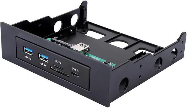 Alt view image 7 of 7 - Pusokei Multi-Function Expansion Panel Hub, USB3.1/Type C Interface+Dual USB3.0+TF/Memory Card Reader 3.5 Optical &Soft Drive Panel,for Computer Chassis