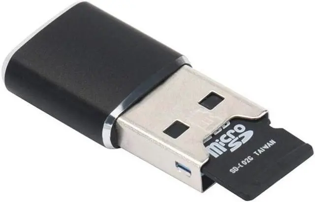 Alt view image 4 of 4 - XINGLAI Mini Card Reader Adapter USB 3.0 Card Reader/Micro SD/SDXC Aluminum TF Card Reader for USB External Computer Accessories (Color : BK)