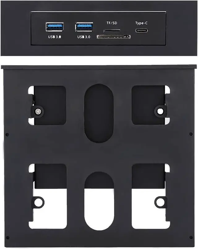 Alt view image 6 of 7 - Pusokei Multi-Function Expansion Panel Hub, USB3.1/Type C Interface+Dual USB3.0+TF/Memory Card Reader 3.5 Optical &Soft Drive Panel,for Computer Chassis