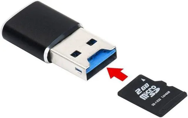 Main image of XINGLAI Mini Card Reader Adapter USB 3.0 Card Reader/Micro SD/SDXC Aluminum TF Card Reader for USB External Computer Accessories (Color : BK)
