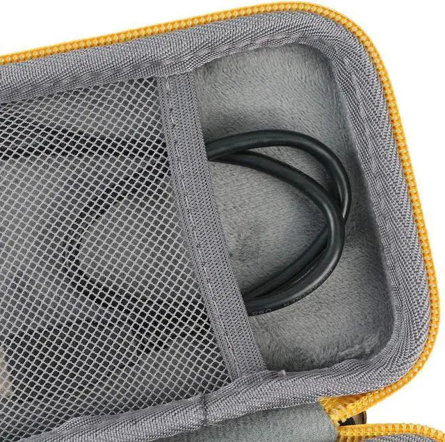 Alt view image 2 of 6 - co2crea Hard Travel Case Replacement for WD My Passport Go Cobalt SSD 500G / 1TB Portable External Storage (Black Case + Amber Zipper)