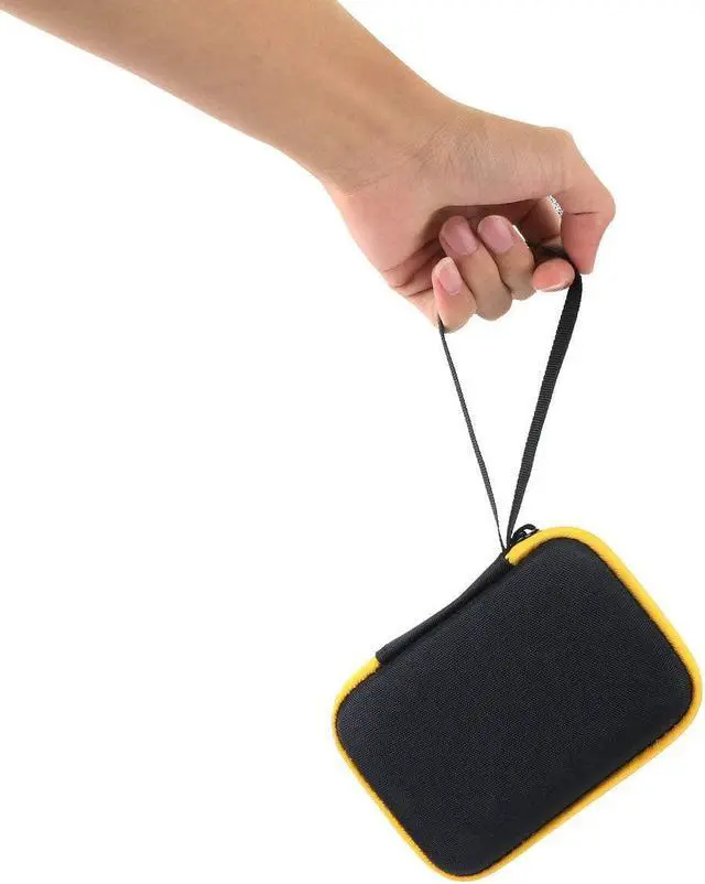 Alt view image 6 of 6 - co2crea Hard Travel Case Replacement for WD My Passport Go Cobalt SSD 500G / 1TB Portable External Storage (Black Case + Amber Zipper)