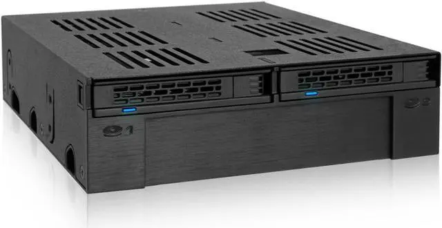 Main image of 2 Bay 2.5 SAS/SATA HDD/SSD Mobile Rack + 3.5" Slot for External 5.25" Bay | ExpressCage MB322SP-B