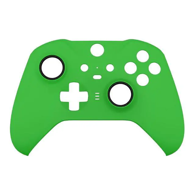 Alt view image 3 of 7 - Green Soft Touch Grip Faceplate Cover, Front Housing Shell Case Replacement Kit for Xbox One Elite Series 2, Xbox Elite 2 Core Controller Model 1797 - Controller NOT Included @