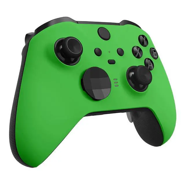 Alt view image 5 of 7 - Green Soft Touch Grip Faceplate Cover, Front Housing Shell Case Replacement Kit for Xbox One Elite Series 2, Xbox Elite 2 Core Controller Model 1797 - Controller NOT Included @