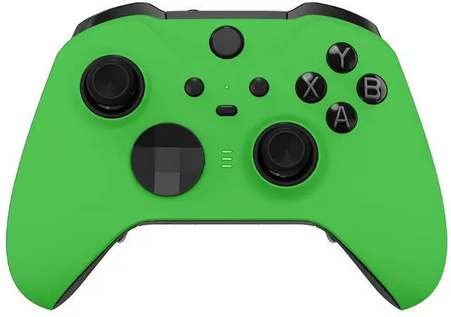 Main image of Green Soft Touch Grip Faceplate Cover, Front Housing Shell Case Replacement Kit for Xbox One Elite Series 2, Xbox Elite 2 Core Controller Model 1797 - Controller NOT Included @