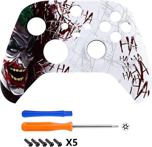 Alt view image 3 of 7 - eXtremeRate Custom Shell for Xbox Series X & S Controller - Revitalize Your Controller - Clown HAHAHA Replacement Cover Front Housing Cover for Xbox Core Controller Wireless [Control NOT Included]