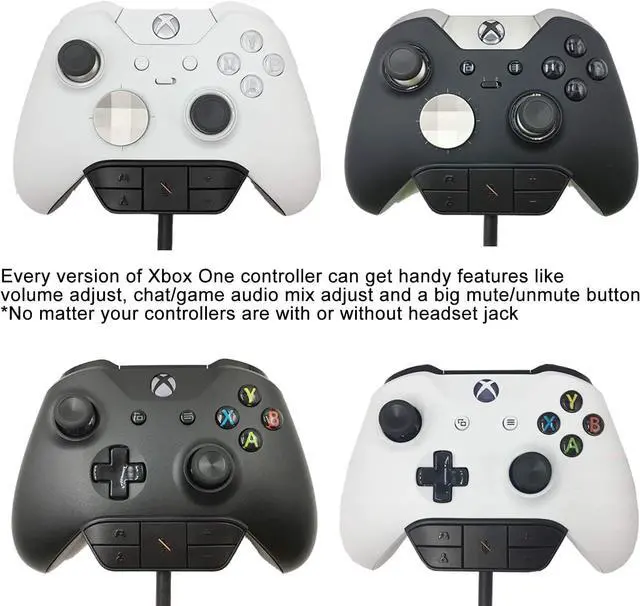 Alt view image 5 of 6 - Stereo Headset Adapter for Xbox One & Xbox Series X|S Controller - Adjust Audio Balance (Game Sound & Voice Chat), Volume, Mic Directly