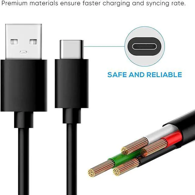 Alt view image 3 of 5 - 5FT USB TYPE C Android Phone Charger for Blu M8l, M10l Tab, Blu View 3 View 2, Blu G50 G50 Plus G51S G60 G70 G71 V70 G71+ G80 G90 Pro G91 G91S G91 Max F91,BLU VIVO X6 XI Plus Phone Charging Cable Cord