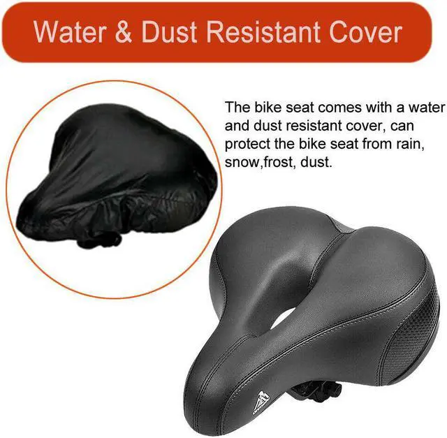 Alt view image 2 of 7 - IC ICLOVER Comfort Wide Big Bum Soft Gel Cruiser Bike Saddle Bicycle Seat Air Cushion Pad