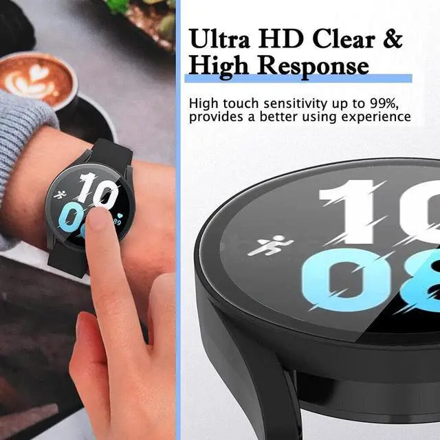 Alt view image 7 of 7 - For Samsung Galaxy Watch 5 4 40mm 44mm Snap On Full Case Cover Screen Protector