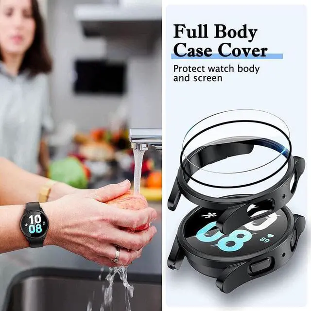 Alt view image 5 of 7 - For Samsung Galaxy Watch 5 4 40mm 44mm Snap On Full Case Cover Screen Protector