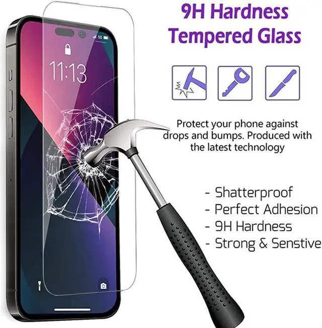 Alt view image 2 of 7 - For iPhone 14 PLUS Case Crystal Clear Cover+Tempered Glass Screen Protector