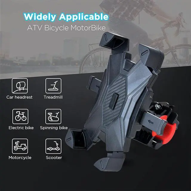 Alt view image 3 of 7 - 360° Motorcycle Bike Bicycle Cell Phone Holder Handlebar Mount GPS MTB Silicone
