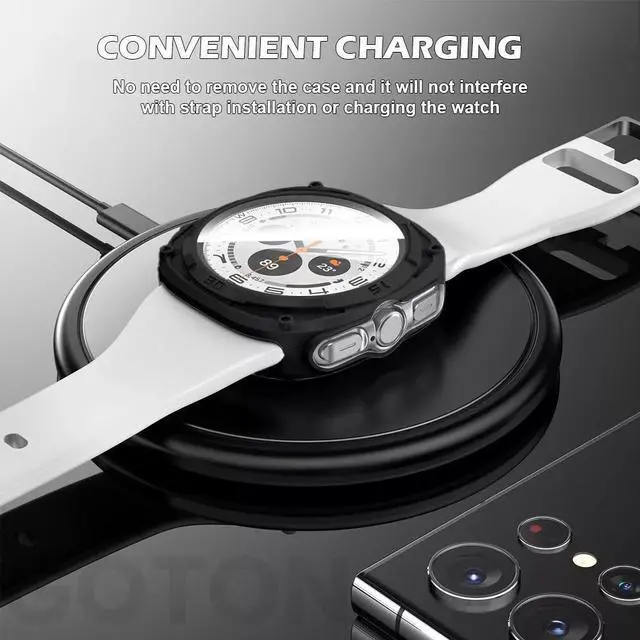 Alt view image 7 of 7 - Screen Protector Case for Samsung Galaxy Watch 7 Ultra 47mm, Full Protection Anti Scratch Clear