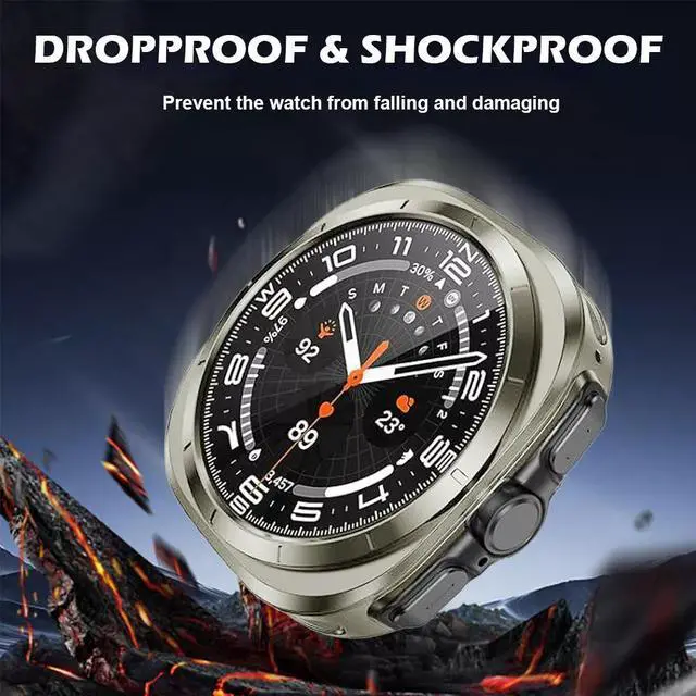 Alt view image 4 of 7 - Screen Protector Case for Samsung Galaxy Watch 7 Ultra 47mm, Full Protection Anti Scratch Clear