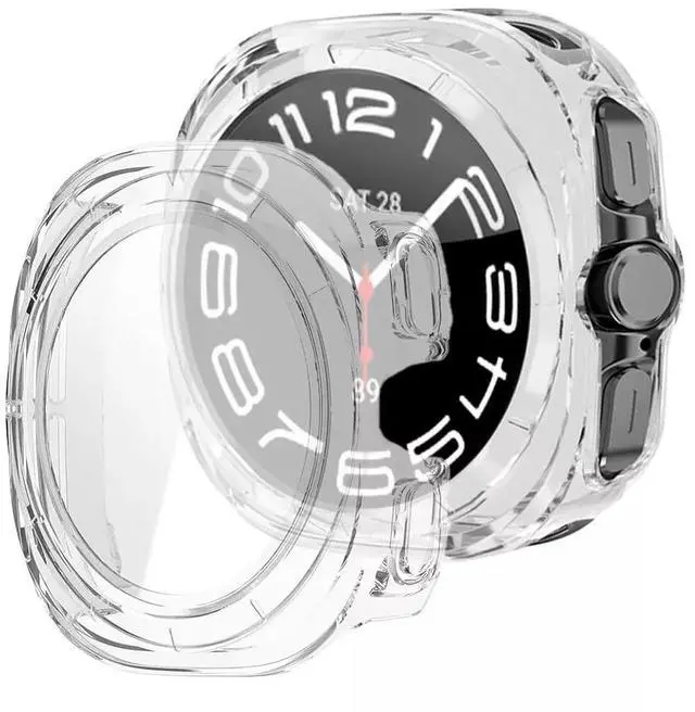 Alt view image 2 of 7 - Screen Protector Case for Samsung Galaxy Watch 7 Ultra 47mm, Full Protection Anti Scratch Clear