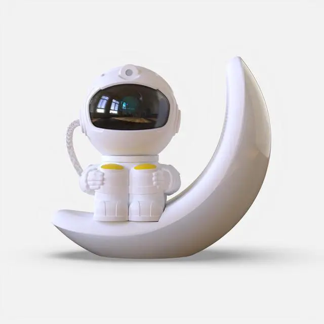 Alt view image 2 of 7 - Astronaut Galaxy Projector with Colorful Moon Lamp, Nebula Night Light with Bluetooth for Bedroom, Ideal Gift for Teens & Adults