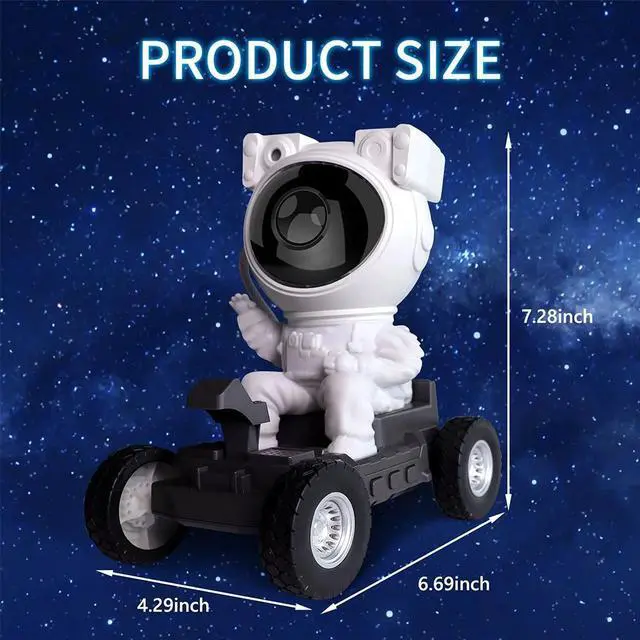 Alt view image 7 of 7 - Astronaut on Car Galaxy Projector, Starry Night Light for Room, Color Changing, Remote Control, Decorative Gift for Space Enthusiasts