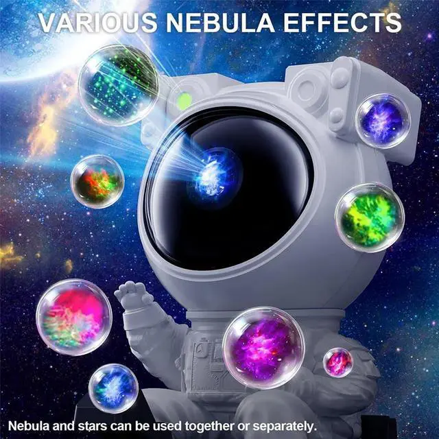 Alt view image 3 of 7 - Astronaut on Car Galaxy Projector, Starry Night Light for Room, Color Changing, Remote Control, Decorative Gift for Space Enthusiasts