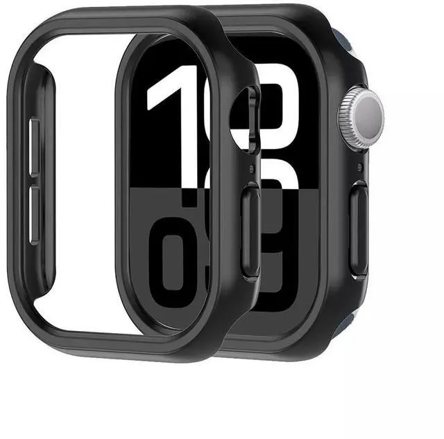 Alt view image 2 of 7 - Protective Case for Apple Watch Series 10 42mm/46mm, Raised-Edge & Open Design, Hard PC Bumper