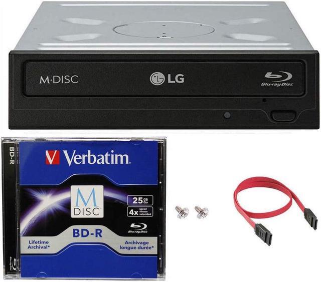 Main image of LG 14x WH14NS40 Internal Blu-ray Burner + 25GB Verbatim M-Disc BD-R + SATA Cable