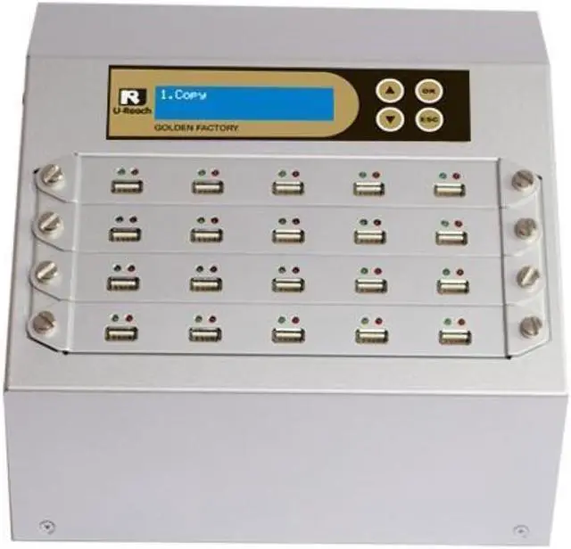 Main image of Ureach 1:19 USB Duplicator 2GB/Min - Standalone Flash Drive Copier/Eraser - Clones Thumb Drives Up To 33MB/Sec - Intelligent 9 Golden Series (UB920G)