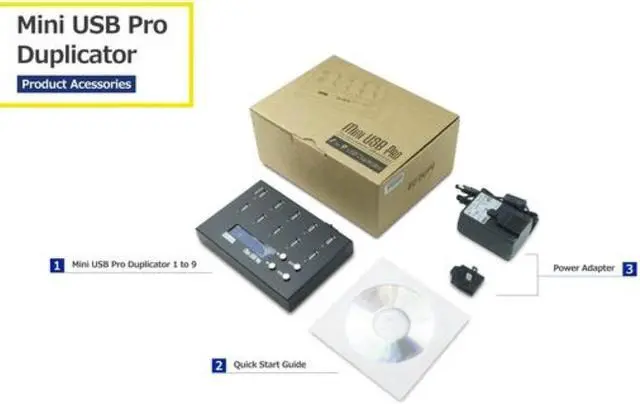 Alt view image 7 of 7 - EZ DUPE 1 to 9 MiniUSB Pro Duplicator - 2GB/Min - Standalone USB Flash Pen Thumb Drive Copier and Eraser (DM-FU0-10V09B)