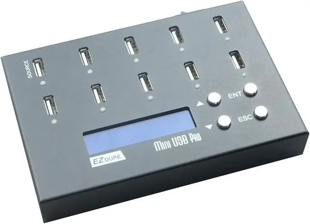 Alt view image 5 of 7 - EZ DUPE 1 to 9 MiniUSB Pro Duplicator - 2GB/Min - Standalone USB Flash Pen Thumb Drive Copier and Eraser (DM-FU0-10V09B)