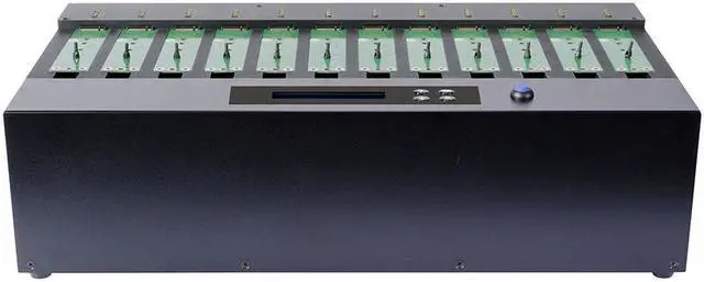 Main image of Systor 1 to 11 SATA & M.2 NVMe Duplicator - 12GB/Min - Standalone Copier & Eraser/Sanitizer for Multiple PCIe M2 Drives (SYSNVME-M2211)