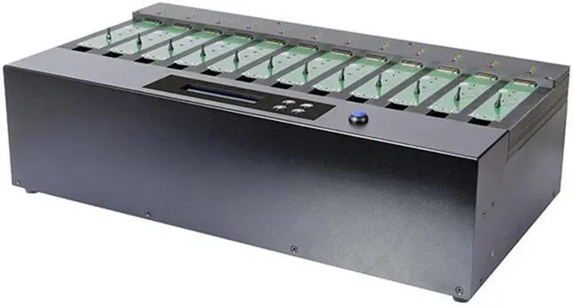 Alt view image 7 of 7 - Systor 1 to 11 SATA & M.2 NVMe Duplicator - 12GB/Min - Standalone Copier & Eraser/Sanitizer for Multiple PCIe M2 Drives (SYSNVME-M2211)