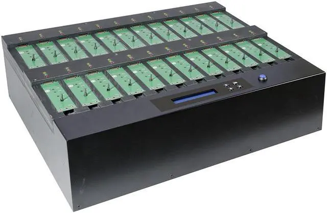 Alt view image 6 of 7 - Systor 1 to 23 SATA & M.2 NVMe Duplicator - 12GB/Min - Standalone Copier & Eraser/Sanitizer for Multiple PCIe M2 Drives (SYSNVME-M2223)