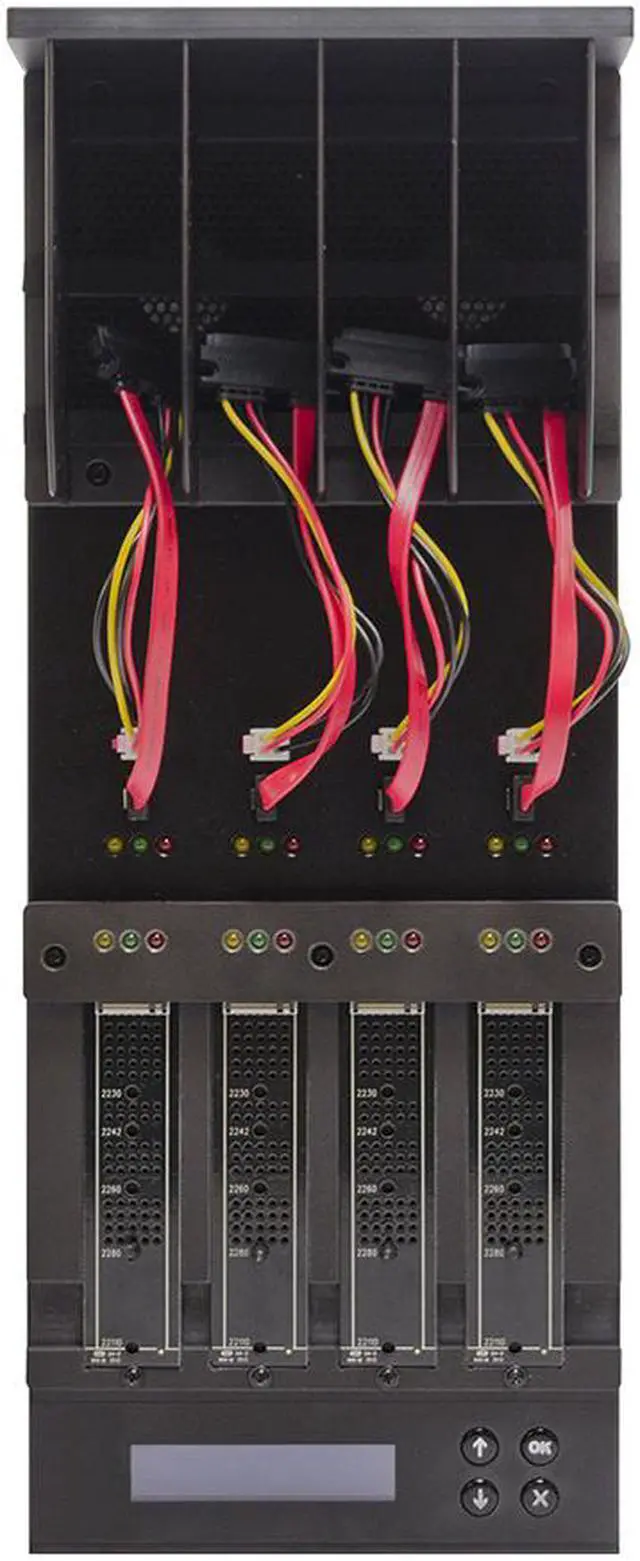Alt view image 4 of 6 - Systor 1 to 3 SATA & M.2 NVMe Duplicator - 9GB/Min - Standalone Copier & Eraser/Sanitizer for Multiple PCIe M2, 2.5/3.5 Inch HDD Hard Disk & SSD Solid State Drives (SYSNVME-XW203)