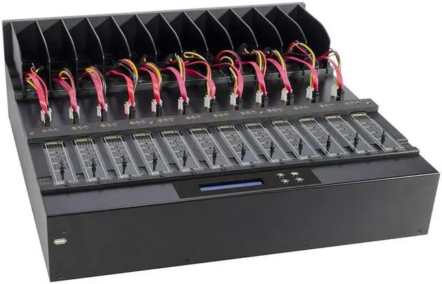 Alt view image 5 of 6 - Systor 1 to 11 SATA & M.2 NVMe Duplicator - 18GB/Min - Standalone Copier & Eraser/Sanitizer for Multiple PCIe M2, 2.5/3.5 Inch HDD Hard Disk & SSD Solid State Drives (SYSNVME-XW311)