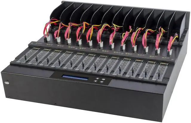 Alt view image 6 of 6 - Systor 1 to 11 SATA & M.2 NVMe Duplicator - 18GB/Min - Standalone Copier & Eraser/Sanitizer for Multiple PCIe M2, 2.5/3.5 Inch HDD Hard Disk & SSD Solid State Drives (SYSNVME-XW311)
