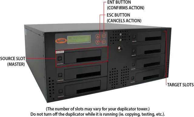 Alt view image 2 of 2 - Systor 1 to 8 SATA 150MB/S Rackmount Hard Disk Drive / Solid State Drive (HDD/SSD) Duplicator & Sanitizer (SYS208RMHDD)