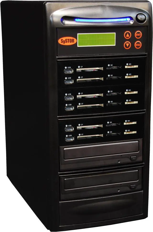 Main image of Systor 1 to 5 Blu-ray BDXL All-in-One Combo - Flash Media Card (USB/SD/CF/MS) + Single CD/DVD/BD Disc Duplicator - SYS-USBSDCF-BD-05