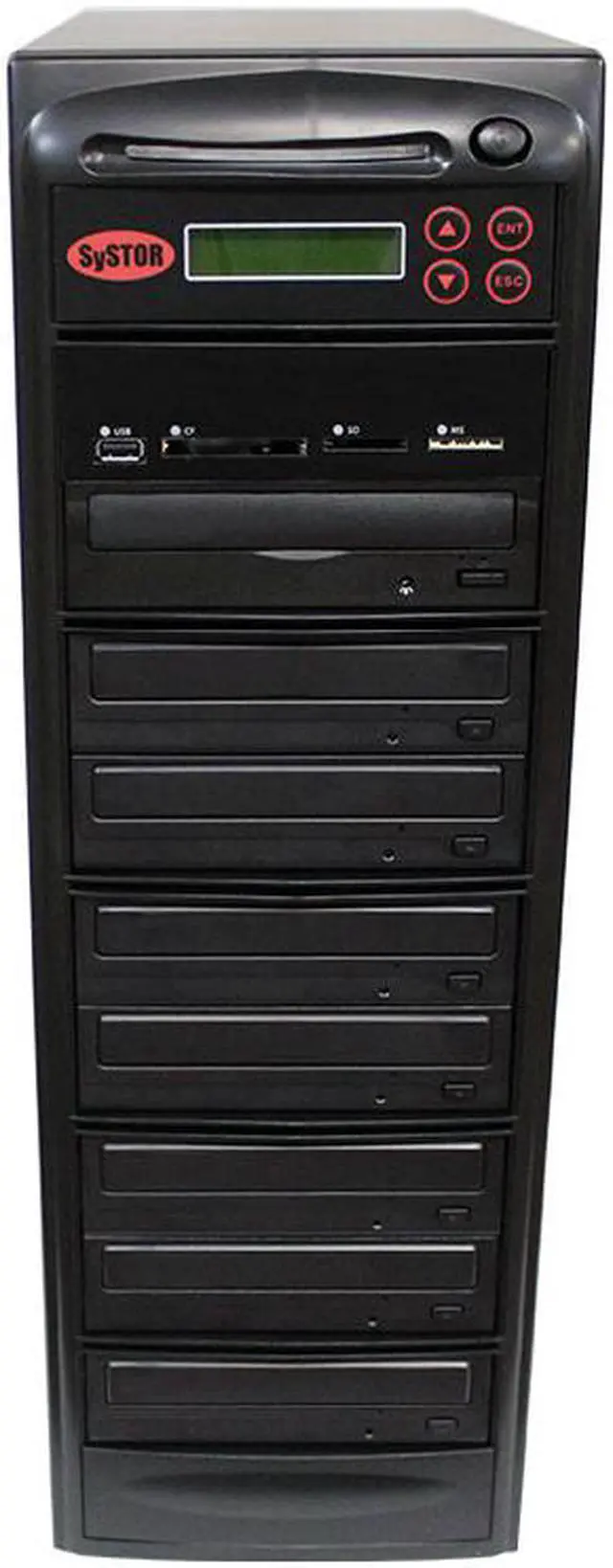 Main image of Systor Multi Media Flash Backup Center + 1 to 7 SATA Blu-ray Duplicator - Back up Different Flash Memory Drives (USB/SD/CF/MS/MMC) to CD/DVD/BD/BD-R/BDXL (BD-MBC-7)