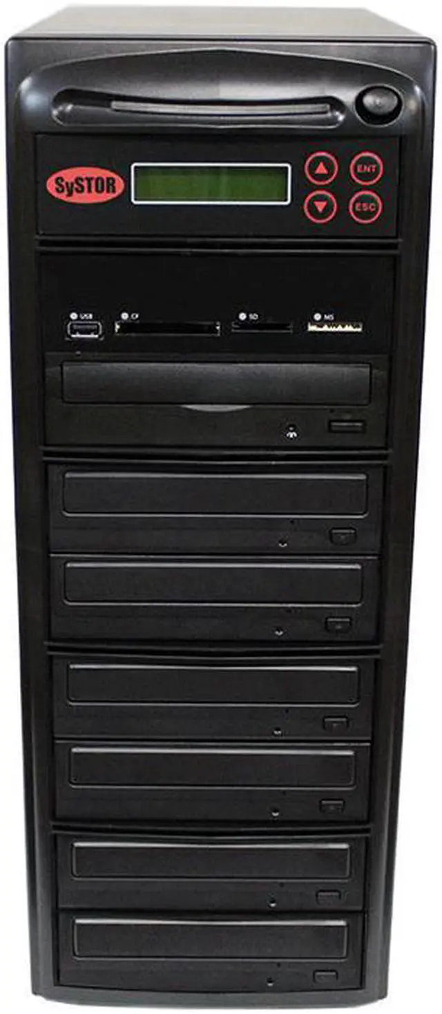 Main image of Systor Multi Media Flash Backup Center + 1 to 6 SATA Blu-ray Duplicator - Back up Different Flash Memory Drives (USB/SD/CF/MS/MMC) to CD/DVD/BD/BD-R/BDXL (BD-MBC-6)