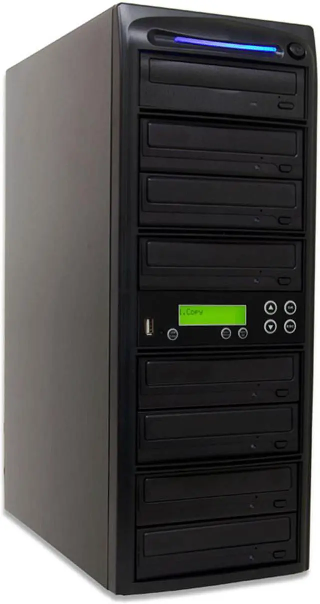 Main image of Produplicator USB Drive to 7 CD DVD Duplicator - Convert Flash Memory Card to Disc Copier (DVDUSB07SATA20X)
