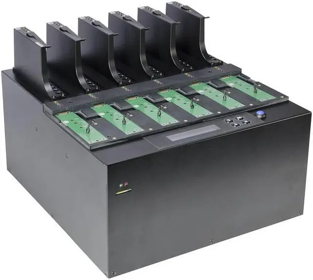 Alt view image 6 of 7 - Systor 1 to 5 SATA & M.2 NVMe Duplicator - 24GB/Min - Standalone Copier & Eraser/Sanitizer for Multiple PCIe M2, 2.5 Inch HDD Hard Disk & SSD Solid State Drives (SYSNVME-HC405)