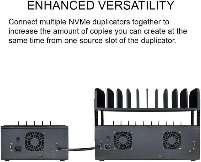 Alt view image 6 of 7 - Systor 1 to 9 M.2 NVMe/SATA Duplicator - 36GB/Min - Standalone Copier & Eraser/Sanitizer for Multiple PCIe M2 Drives (SYSNVME-YL06REG09)