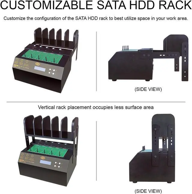 Alt view image 4 of 7 - Systor 1 to 4 M.2 NVMe/SATA Duplicator - 18GB/Min - Standalone Copier & Eraser/Sanitizer for Multiple PCIe M2, 2.5/3.5 Inch HDD Hard Disk & SSD Solid State Drives (SYSNVME-YL03PRO04)
