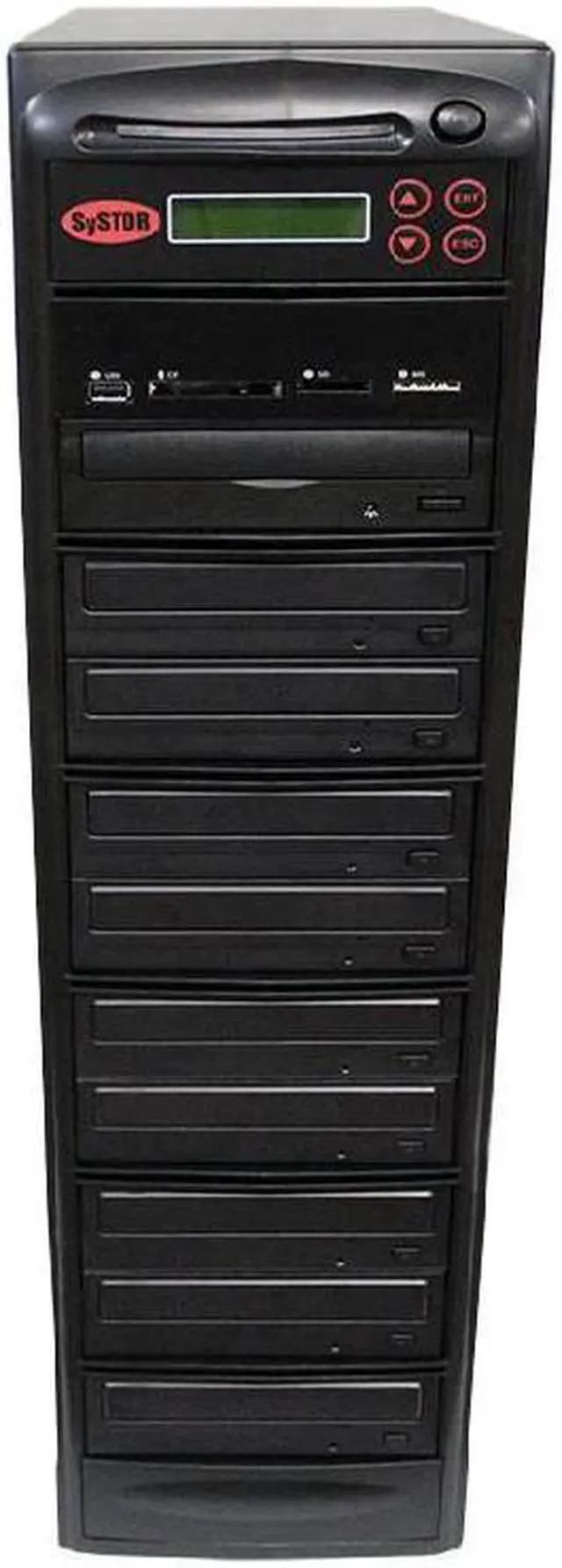 Main image of Systor Multi Media Flash Backup Center + 1 to 9 SATA Blu-ray Duplicator - Back up Different Flash Memory Drives (USB/SD/CF/MS/MMC) to CD/DVD/BD/BD-R/BDXL (BD-MBC-9)