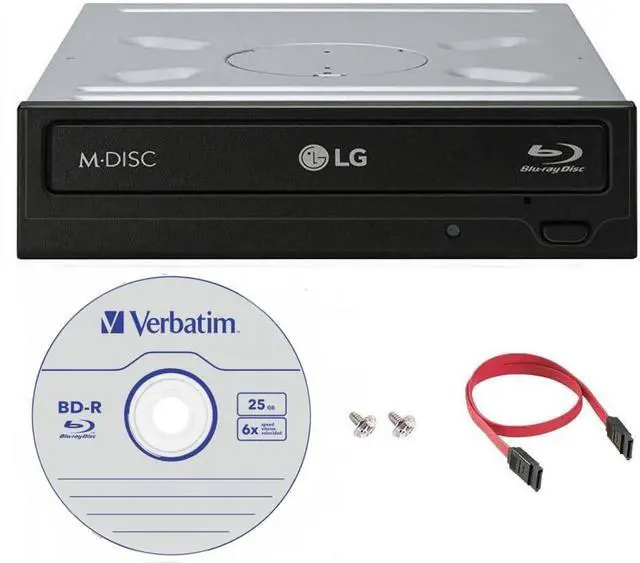 Main image of LG 14x WH14NS40 Internal Blu-ray Burner + 25GB Verbatim M-Disc BD-R + SATA Cable