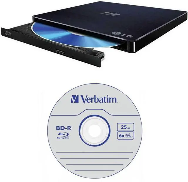 Main image of LG WP50NB40 6X Ultra Slim Portable Blu-ray BD CD DVD External Burner Writer Drive in Retail Box +FREE 1pk Mdisc BD + Cyberlink Software +USB Cable